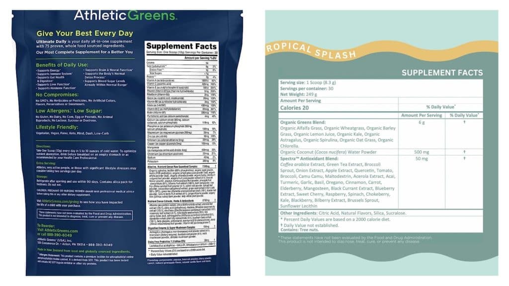 Kiala greens review label
